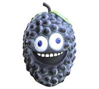 Hansber Latex Helmet for Adult Cosplay Props Realistic Rubber Fruit Head Masks Comical Holiday Party Grape One Size