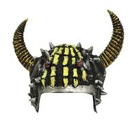 Hansber Roman Helmet Gold Warrior Cosplay for Party Barbarian Wear Leather Head Reenactment Gear Historic Armor Yellow Snake One Size