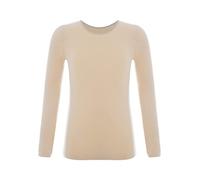 Hansber Unisex Kids Gymnastics Training Shirts Round Neck Long Sleeve Base Layer Tops Thermal Underwear Type A Nude 4-6 Years