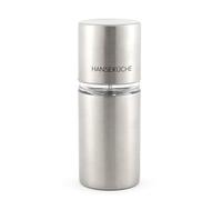 HANSEKÜCHE Nutmeg Mill, Stainless Steel Nutmeg Grinder with Storage for 4 Whole Nutmegs, Spring-Loaded Claw, Fine Stainless Steel Grater, 14 cm Manual Spice Mill