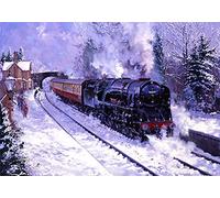 Hansen Fine Art 34027 Taw Valley Severn Valley Railway Steam Train Blank Christmas Birthday Card, 7'' x 5'' (177mm x 129mm)