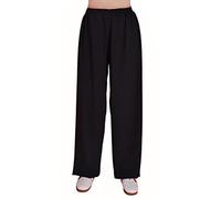 Hansensi Men And Women Tai Chi Pants Cotton And Silk Breathable Martial Arts Wing Chun Kung Fu Training Zen Meditation Pants Home Morning Exercise Yoga Lantern Trousers with Elastic Strap,005,XXL