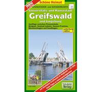 Hansestadt Greifswald und Umgebung Radwander- und Wanderkarte 1 : 50 000. Mit Stadtplan Greifswald. 1:20000: Ausflüge zwischen Peenemünde, Wolgast, ... 1:50000 Mit Stadtplan Greifswald. 1:20000