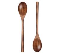 HANSGO 2PCS Wooden Cooking Spoons, Wooden Kitchen Utensil Large Wood Spoon for Cooking Serving Mixing