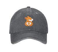 hansgo Dog Corgi Baseball Cowboy Cap Adjustable Unisex Adult Retro Cotton Hats for Women Men Outdoor Sport Denim Dad Hat