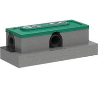 hansgrohe 01001180 uBox Universal Basic Body Shower Drain housing for Standard Installation Base, Gray, Black