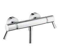 hansgrohe 13117000 Ecostat Thermostatic Shower Mixer Comfort Care with Extra Long Handles, Chrome, Silver, 1.00