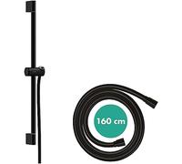 Hansgrohe 24400670 Unica bar Pulsify S 65 cm with Push Slider and Isiflex Hose 160 cm, matt Black, Shower Rail 65cm