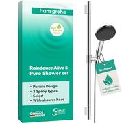 hansgrohe 24602000 Raindance Alive Select Set 125 3jet EcoSmart with Shower bar Unica S Puro 65 cm, Chrome