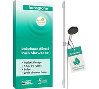 hansgrohe 24603000 Raindance Alive Select Set 125 3jet EcoSmart with Shower bar Unica S Puro 90 cm, Chrome