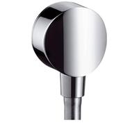 Hansgrohe 26453000 FixFit Wall Outlet S with Non-Return Valve and Synthetic Joint, Chrome, Silver