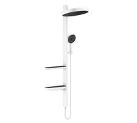 hansgrohe 26842700 Rainfinity Showerpipe 360 1jet Flush-Mounted Matt White Shower Pipe