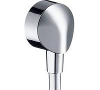hansgrohe 27456000 FixFit Wall Outlet S with Non-Return Valve Chrome, Silver, mit Rückflussverhinderer