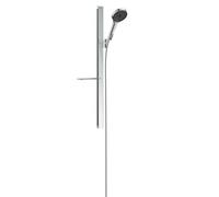 hansgrohe 27672000 Rainfinity Water-Saving Shower Set 130, 3 Sprays, EcoSmart with Shower Rail 0.90 m, soap dish, Chrome