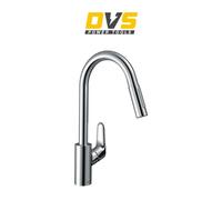 hansgrohe Focus - Single lever kitchen mixer 240 with pull-out spray chrome