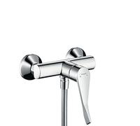 Hansgrohe 31916000 Focus Wall-Mounted Manual Shower Mixer with Extra Long Handle, Chrome, Silver