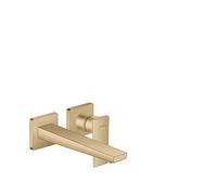 hansgrohe 32526140 Metropol Einhebel-Waschtischmischer Unterputz für Wandmontage mit Hebelgriff und Auslauf 22,5 cm Brushed Bronze Single-Lever Basin Mixer Flush Wall mounting, Auslauflänge 225mm