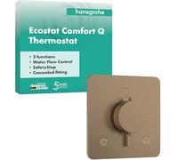 Thermostatic Shower Mixer Hansgrohe Ecostat Comfort Q Built-in, 2 Functions Brushed Bronze 33713140