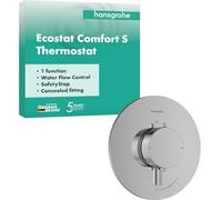 hansgrohe 33714000 Ecostat Comfort S Thermostat for Concealed Installation for 1 Function, Chrome