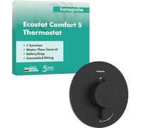 hansgrohe 33714670 Ecostat Comfort S Thermostat for Concealed Installation for 1 Function, Matt Black
