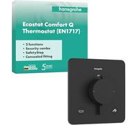 Thermostatic Shower Mixer Hansgrohe Ecostat Comfort Q Built-in, 2 Functions, Integrated Security Combination Black Mat 33717670