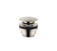 Hansgrohe 50100821 Sink Push Open Drain, 1-1/4-Inch, Brushed Nickel