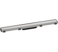 Linear Shower Drain Hansgrohe RainDrain Match 700mm with height adjustable frame Brushed Stainless Steel
