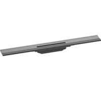 hansgrohe 56050340 RainDrain Flex Complete Set Shower Drain 700 Can be Shortened for Wall Mounting Brushed Black Chrome Channel, 70 cm
