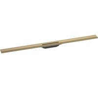 hansgrohe 56054140 RainDrain Flex Complete Set Shower Drain 1200 Can be Shortened for Wall Mounting Brushed Bronze Channel, 120 cm