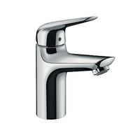 Hansgrohe 71031000 Novus Einhebel-Waschtischmischer 100 ohne Ablaufgarnitur Chrom Fittings, Chrome, Auslaufhöhe 100mm