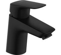 Hansgrohe 71077670 Logis Single Lever Basin Mixer 70 with Push-Open Waste Set, matt Black, spout Height 70mm