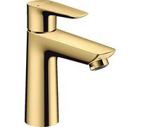 hansgrohe 71712990 Talis E Single Lever Washbasin Mixer Tap 110 Without Drain Fitting Look, Polished Gold Optic, spout Height 110 mm