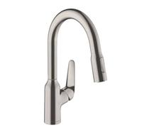Hansgrohe Pull Out Kitchen Tap M42 Stainless Steel Finish 71801800