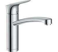 Hansgrohe 71833000 Logis M31 Single Lever Kitchen Mixer 160, Installation in Front of a Window, 1jet, Chrome, spout Height 160mm