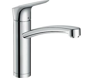 hansgrohe 71833000 Logis M31 Single Lever Kitchen Mixer 160, Installation in Front of a Window, 1jet, Chrome