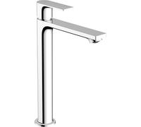 Tall Basin Tap Hansgrohe Rebris E 240 With drain set, EcoSmart+, CoolStart Chrome