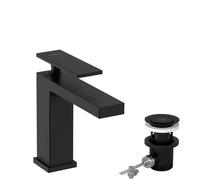 Hansgrohe 73014670 Tecturis E Single Lever Basin Mixer 110 CoolStart EcoSmart+ with pop-up Waste Set, matt Black, spout Height 110mm