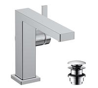 Hansgrohe 73020000 Tecturis E Single Lever Basin Mixer 110 Fine CoolStart EcoSmart+ with Push-Open Waste Set, Chrome, spout Height 110mm