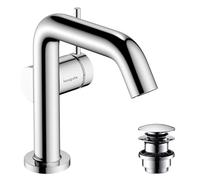 Single Hole Mixer Tap Hansgrohe Tecturis S Fine CoolStart PushOpen waste Start/Stop 110mm Chrome