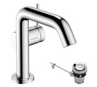 Hansgrohe 73323000 Tecturis S Single Lever Basin Mixer 110 Fine CoolStart EcoSmart+ with pop up-Waste Set, Chrome, spout Height 110mm