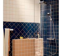 hansgrohe Activera S - Water-Saving Shower System (EcoSmart+) with Thermostat, Rainfall Shower Head (240 mm), Hand Shower (2 Sprays), Shower Hose, Shower Rail and Head Shower, Chrome, 28083000