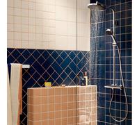 hansgrohe Activera S - Water-Saving Shower System (EcoSmart+) with Thermostat, Rainfall Shower Head (240 mm), Hand Shower (2 Sprays), Shower Hose, Shower Rail and Head Shower, Chrome, 28083000