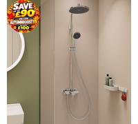 hansgrohe Activera S 240 EcoSmart Dual Head Bar Mixer Shower Bathroom Chrome