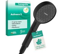 Hand Shower Hansgrohe Activera Select S EcoSmart+ with booster, 2 jets 95 mm Black Mat 28036670