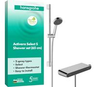 Shower Set Hansgrohe Activera Select S ShowerTablet thermostatic tap, 65cm EcoSmart bar, 2 jets 95 mm Chrome 28087000