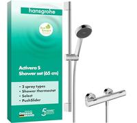 Shower Set Hansgrohe Activera Select S with thermostatic tap, EcoSmart, 2 jets 95 mm Chrome 28876000
