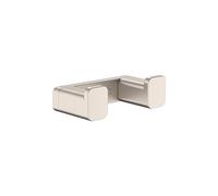 Hansgrohe AddStoris 3-inch Modern Double Hook in Brushed Nickel, 41755820