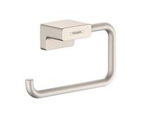 hansgrohe AddStoris 6-inch Toilet Paper Holder Without Cover in Brushed Nickel, 41771820