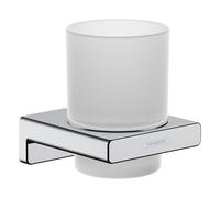 Hansgrohe AddStoris Bathroom Toothbrush Holder Tumbler Chrome Wall Mounted