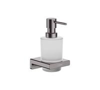 Wall Mounted Soap Dispenser Hansgrohe AddStoris in matt glass 118x81x158mm Brushed Black Chrome